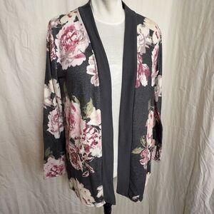 Eyeshadow Women's Lightweight Cardigan Whimsy Roses Teacher Office Soft! Size XL